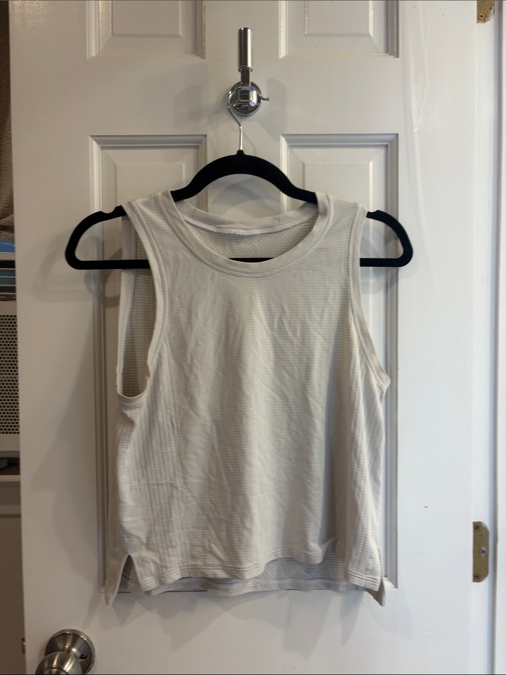 lululemon athletica Cream Ribbed Sleeveless Tank